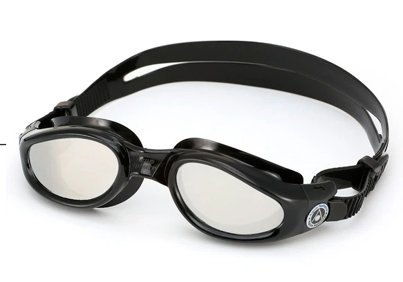 Aquasphere Kaiman Goggles-Black/Titanium Mirrored Lens