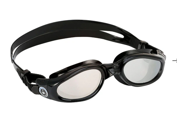 Aquasphere Kaiman Goggles-Black/Titanium Mirrored Lens