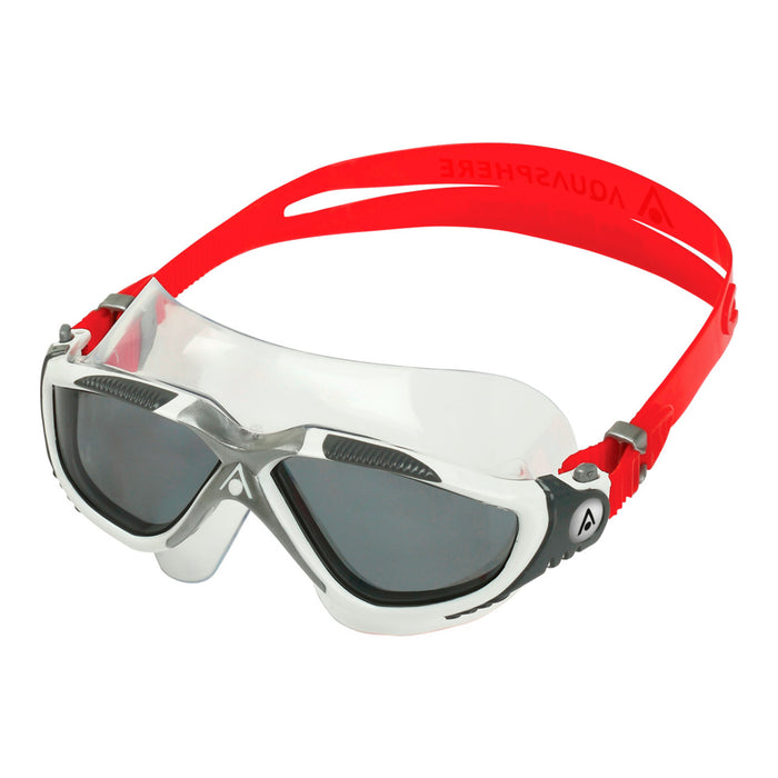 Aquasphere Vista Goggles - Smoke Lens White/Grey/Red