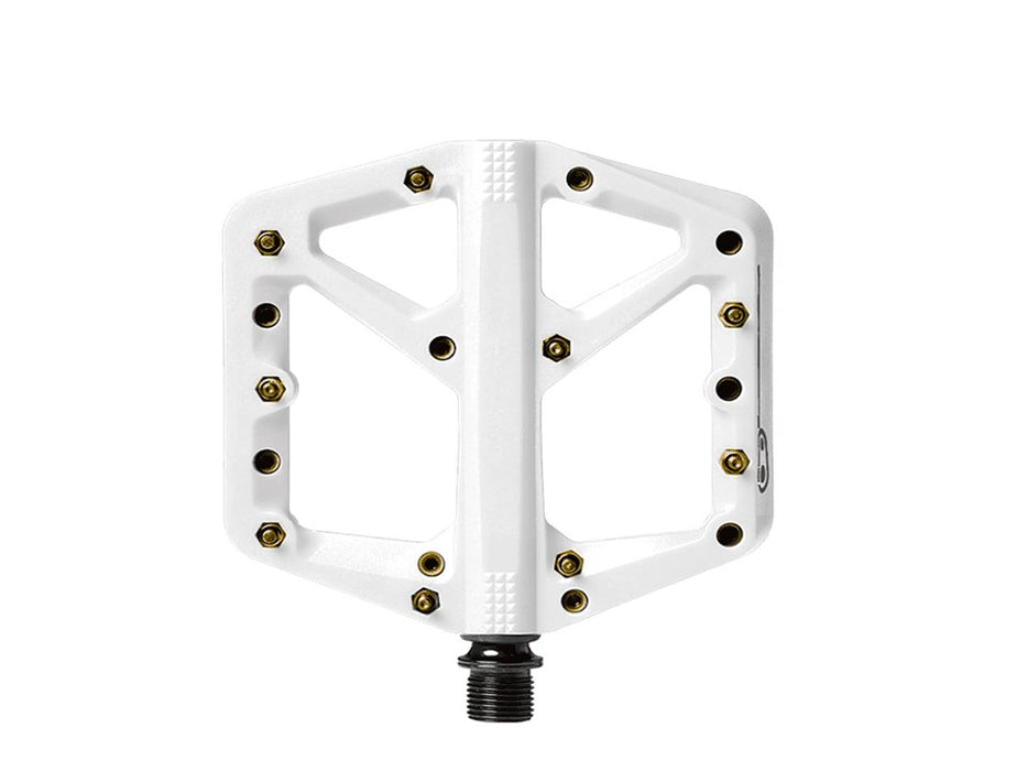 Crankbrothers Stamp 1 Pedals Large, white with gold pins