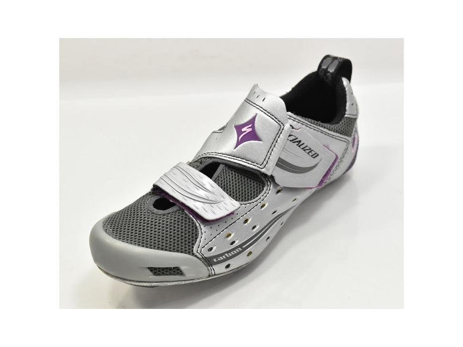 Specialized Women's Trivent Triathlon Shoes Silver/Char/Berry
