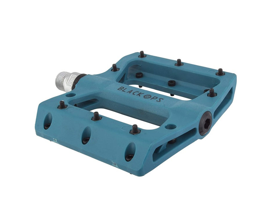 Black Ops Nylo-Pro II Flat Pedals Blue