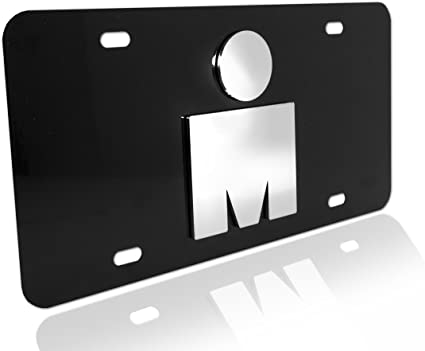 IRONMAN M-DOT Elektroplate License Plate black and silver
