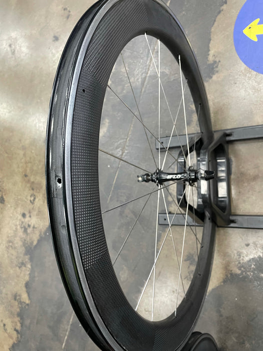 Flo Aluminum + Carbon 60mm F/ 90mm R Tubeless Rim-Brake Wheelset