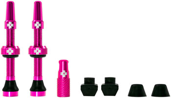 Muc-Off Tubeless Valve Kit: fits Road and Mountain, 44mm, Pair