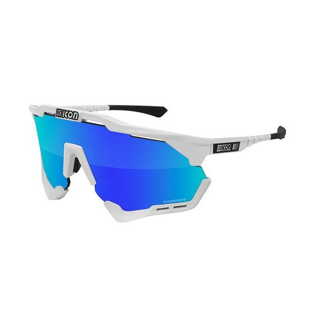 Scicon Aeroshade Sunglasses White/White Fender Multimirror Blue