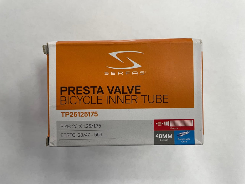 Serfas Presta Valve Inner Tube 26x1.25-1.75 48mm