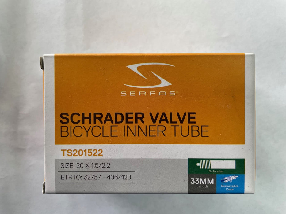 Serfas Schrader Valve Inner Tube 20x1.50-2.20 33mm