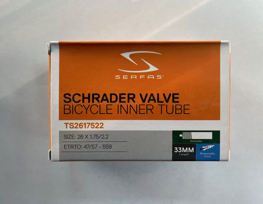 Serfas Schrader Valve Inner Tube 26x1.75-2.20 33mm
