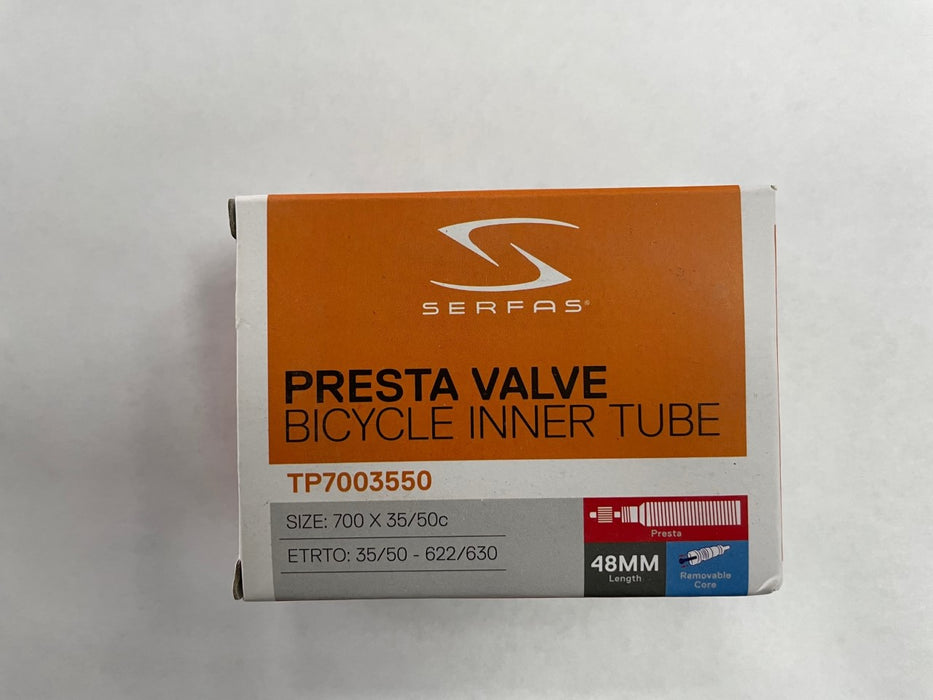 Serfas Presta Valve Inner Tube 700x35-50c 48mm
