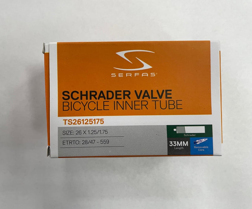 Serfas Schrader Valve Inner Tube 26x1.25-1.75 33mm