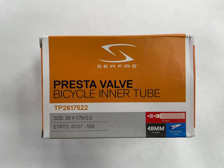 Serfas Presta Valve Inner Tube 26x1.75-2.20 48mm
