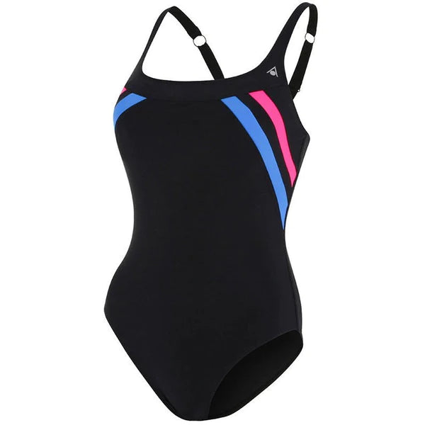 Aqua Sphere Women's Siena  Swimsuit- Black/Dark Pink